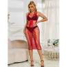 SUBBLIME 952327 VESTIDO DE REJILLA LARGO ROJO TALLA aNICA