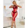SUBBLIME 952327 VESTIDO DE REJILLA LARGO ROJO TALLA aNICA