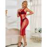 SUBBLIME 952327 VESTIDO DE REJILLA LARGO ROJO TALLA aNICA