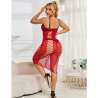 SUBBLIME 952327 VESTIDO DE REJILLA LARGO ROJO TALLA aNICA