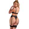 SUBBLIME 955243 SET SUJETADOR CON LIGUERO BONDAGE NEGRO L XL