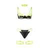 SUBBLIME 955281 SET SUJETADOR CON COLLAR Y DETALLES PARA PIERNAS VERDE FLUORESCENTE L XL