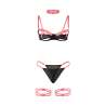 SUBBLIME 955304 SET SUJETADOR CON COLLAR Y DETALLES PARA PIERNAS ROSA FLUORESCENTE L XL
