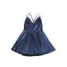 SUBBLIME 955410 VESTIDO CON TIRANTES DE CUERO AZUL S M