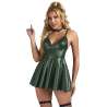 SUBBLIME 955434 VESTIDO CON TIRANTES DE CUERO VERDE S M