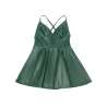 SUBBLIME 955434 VESTIDO CON TIRANTES DE CUERO VERDE S M