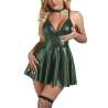 SUBBLIME 955441 VESTIDO CON TIRANTES DE CUERO VERDE L XL