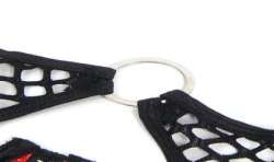 SUBBLIME 955533 CONJUNTO SUJETADOR CON CREMALLERA DE MALLA DE CHAROL ROJO S M