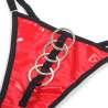 SUBBLIME 955540 CONJUNTO SUJETADOR CON CREMALLERA DE MALLA DE CHAROL ROJO L XL