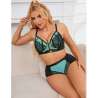 SUBBLIME 955557 CONJUNTO SUJETADOR CON CREMALLERA DE MALLA DE CHAROL VERDE S M