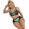 SUBBLIME 955564 CONJUNTO SUJETADOR CON CREMALLERA DE MALLA DE CHAROL VERDE L XL