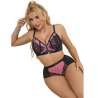 SUBBLIME 955571 CONJUNTO SUJETADOR CON CREMALLERA DE MALLA DE CHAROL ROSA S M