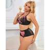 SUBBLIME 955571 CONJUNTO SUJETADOR CON CREMALLERA DE MALLA DE CHAROL ROSA S M