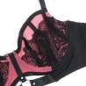 SUBBLIME 955588 CONJUNTO SUJETADOR CON CREMALLERA DE MALLA DE CHAROL ROSA L XL