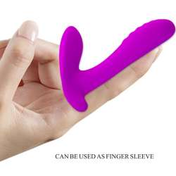 PRETTY LOVE MASAJEADOR VIBRADOR 12 VIBRACIONES CONTROL REMOTO MORADO