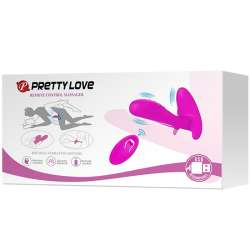 PRETTY LOVE MASAJEADOR VIBRADOR 12 VIBRACIONES CONTROL REMOTO MORADO