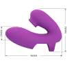 PRETTY LOVE ATHENA VIBRADOR DE DEDO CON ESTIMULADOR CLaTORIS MORADO