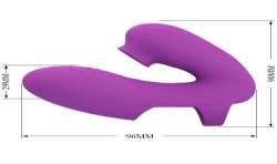 PRETTY LOVE ATHENA VIBRADOR DE DEDO CON ESTIMULADOR CLaTORIS MORADO