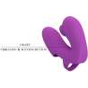 PRETTY LOVE ATHENA VIBRADOR DE DEDO CON ESTIMULADOR CLaTORIS MORADO