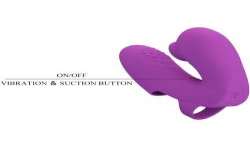 PRETTY LOVE ATHENA VIBRADOR DE DEDO CON ESTIMULADOR CLaTORIS MORADO