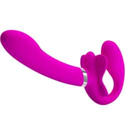 PRETTY LOVE VALERIE VIBRADOR DOBLE STRAP ON 12 VIBRACIONES MORADO