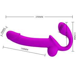 PRETTY LOVE KELPIE ESTIMULADOR STRAP ON DOBLE MORADO