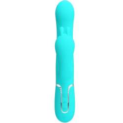 PRETTY LOVE CAMMY TRIPLE VIBRADOR RABBIT MULTIFUNCIaN 4 EN 1 AZUL