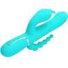 PRETTY LOVE CAMMY TRIPLE VIBRADOR RABBIT MULTIFUNCIaN 4 EN 1 AZUL