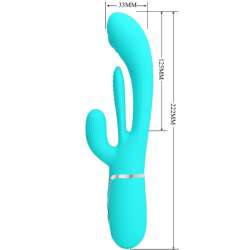 PRETTY LOVE SHANIA TRIPLE VIBRADOR RABBIT MULTIFUNCIaN 3 EN 1