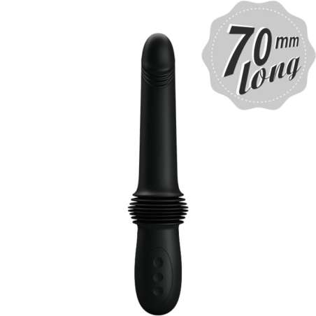 PRETTY LOVE PAZUZU VIBRADOR 3 MODOS DE EMPUJE NEGRO