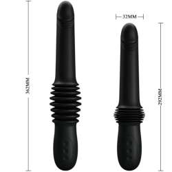 PRETTY LOVE PAZUZU VIBRADOR 3 MODOS DE EMPUJE NEGRO