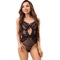 LIVCO CORSETTI FASHION PAULA LC 20209 BODY CON ADORNOS DE ENCAJE NEGRO S M