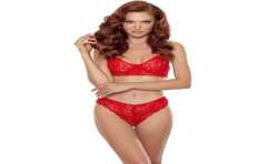PASSION DENELIA SET TANGA TOP ROJO L XL