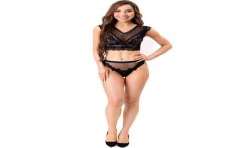 LIVCO CORSETTI FASHION ELIN LC 20212 SUJETADOR PANTIES NEGRO S M
