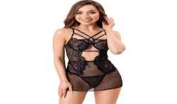 LIVCO CORSETTI FASHION CIELO LC 20211 CAMISA TANGA NEGRO S M
