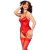 CHILIROSE CR 4845 CORSET Y MEDIAS ROJO S