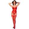 CHILIROSE CR 4845 CORSET Y MEDIAS ROJO S