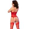 CHILIROSE CR 4845 CORSET Y MEDIAS ROJO S