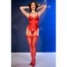 CHILIROSE CR 4845 CORSET Y MEDIAS ROJO S