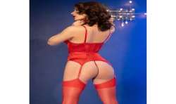 CHILIROSE CR 4845 CORSET Y MEDIAS ROJO S