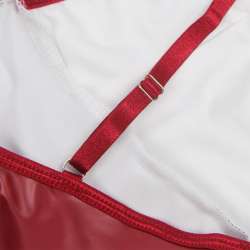 SUBBLIME 955397 VESTIDO CON TIRANTES DE CUERO BURDEOS S M