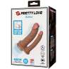 PRETTY LOVE HULBERT DOBLE DILDO REALaSTICO CON VIBRACIaN MULATO