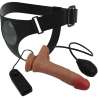 PRETTY LOVE HARNESS BRIEFS UNIVERSAL CON DILDO VIBRACIaN Y SQUIRTING 155 CM MULATO
