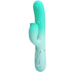 PRETTY LOVE GIGI VIBRADOR RABBIT MULTIFUNCIaN VERDE AGUA