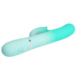 PRETTY LOVE GIGI VIBRADOR RABBIT MULTIFUNCIaN VERDE AGUA
