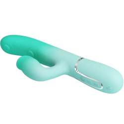 PRETTY LOVE GIGI VIBRADOR RABBIT MULTIFUNCIaN VERDE AGUA