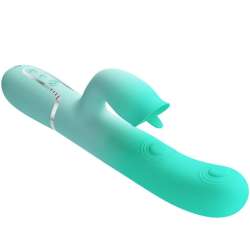 PRETTY LOVE GIGI VIBRADOR RABBIT MULTIFUNCIaN VERDE AGUA