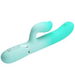 PRETTY LOVE GIGI VIBRADOR RABBIT MULTIFUNCIaN VERDE AGUA