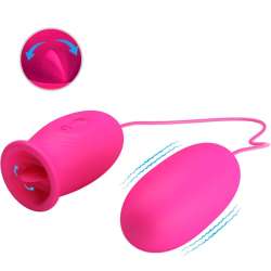 PRETTY LOVE DAISY HUEVO VIBRADOR LENGUA ESTIMULADORA DE CLaTORIS ROSA