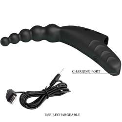 PRETTY LOVE JORDIN VIBRADOR DE DEDO 10 VIBRACIONES NEGRO